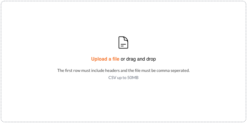 How to upload a CSV file